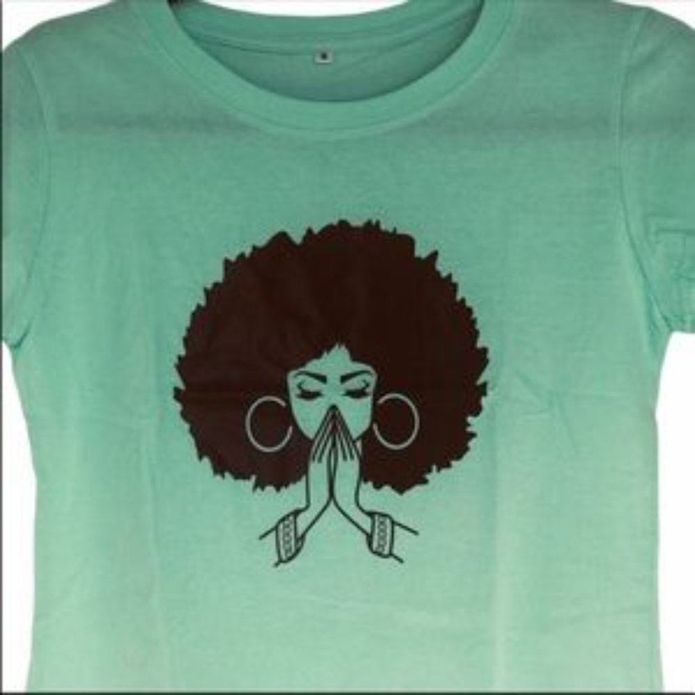 Praying Woman Short Sleeve Cotton T-Shirt